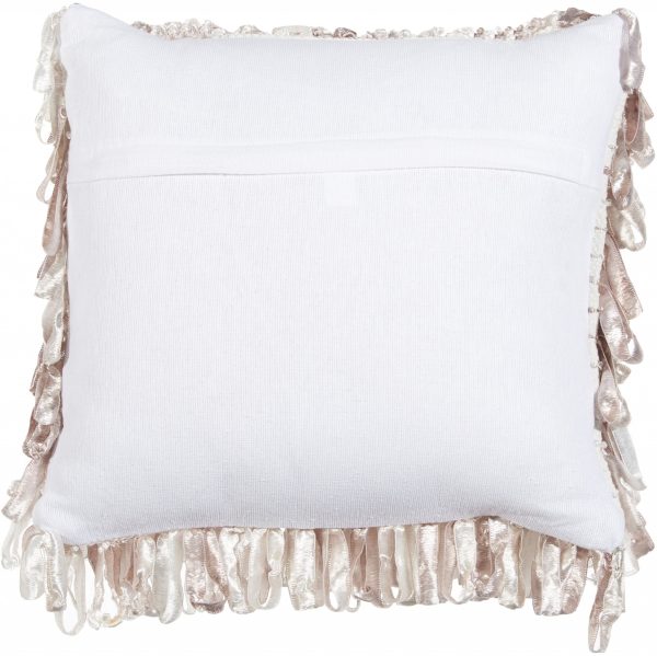 Shiny Rose Pink Shaggy Throw Pillow - Image 2