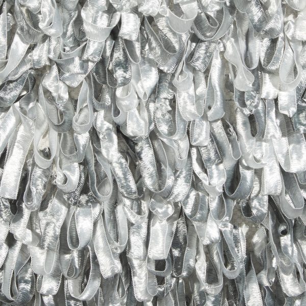 Shiny Gray Shaggy Throw Pillow - Image 4