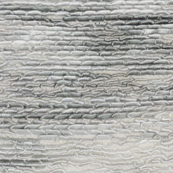 Petite Gray and White Striped Throw Pillow - Image 4