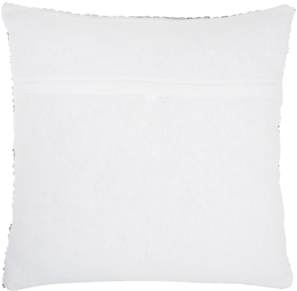 Gray and White Striped Throw Pillow - Image 2