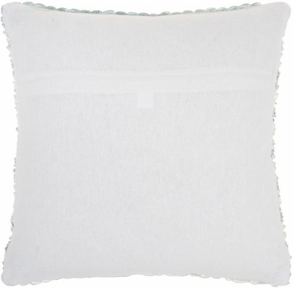Petite Teal and White Striped Throw Pillow - Image 2