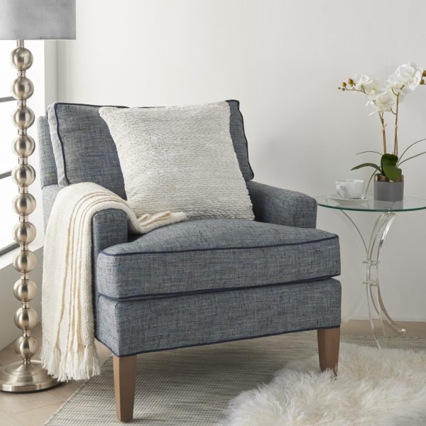 Petite White Striped Throw Pillow - Image 3