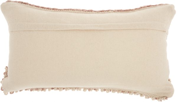 Bohemian Pink and White Lumbar Pillow - Image 2