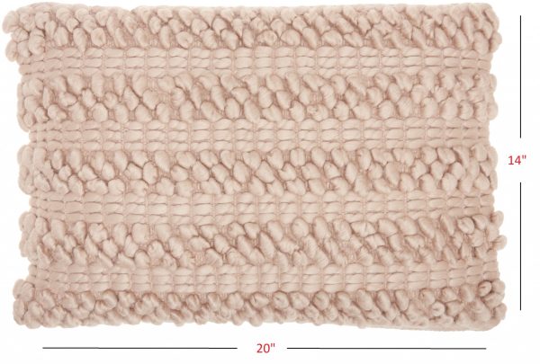 Rose Pink Pom-Pom Detailed Lumbar Pillow - Image 5