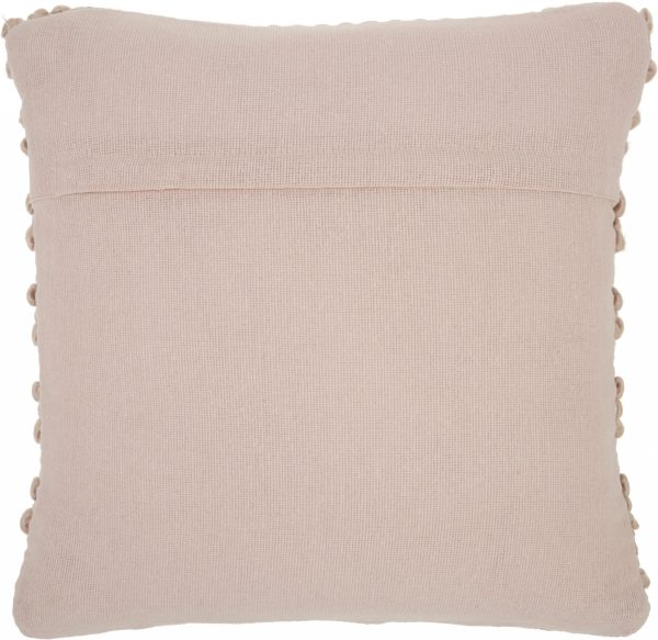 XL Rose Pink Pom-Pom Detailed Throw Pillow - Image 2
