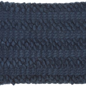 Dark Blue Pom-Pom Detailed Lumbar Pillow