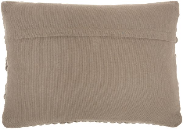 Taupe Pom-Pom Detailed Lumbar Pillow - Image 2