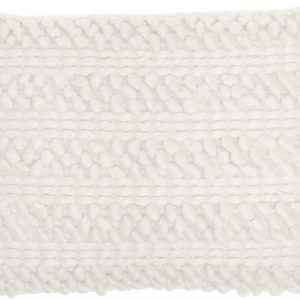 White Pom Pom Detailed Lumbar Pillow