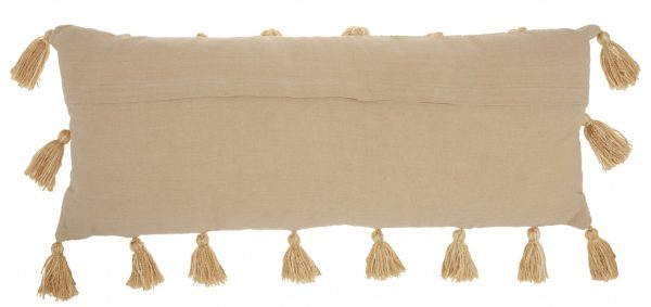 Yellow Tasseled Lumbar Pillow - Image 2