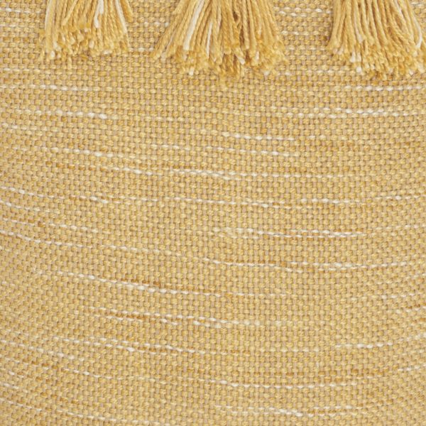 Yellow Tasseled Lumbar Pillow - Image 4