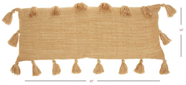 Yellow Tasseled Lumbar Pillow - Image 5