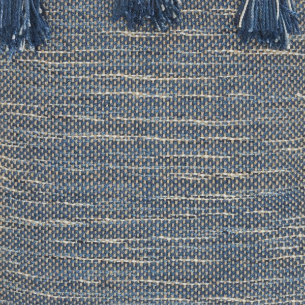 Royal Blue Tasseled Throw Pillow - Image 4