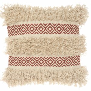 Clay Diamond Patterned Throw Pillow