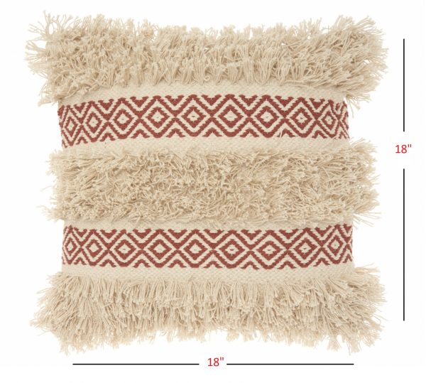 Clay Diamond Patterned Throw Pillow - Image 5