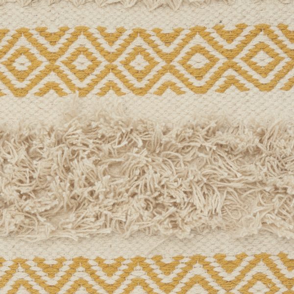 Mustard Diamond Patterned Throw Pillow - Image 4