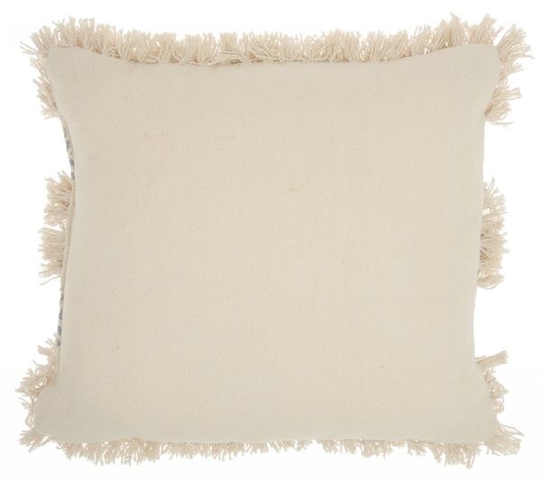 Blue Diamond Patterned Throw Pillow - Image 2