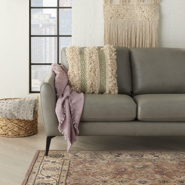 Sage Diamond Patterned Throw Pillow - Image 3