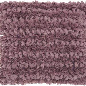 Loose Luscious Shag Purple Mauve Throw Pillow