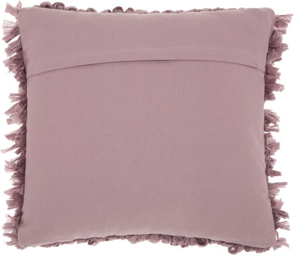 Loose Luscious Shag Purple Mauve Throw Pillow - Image 2