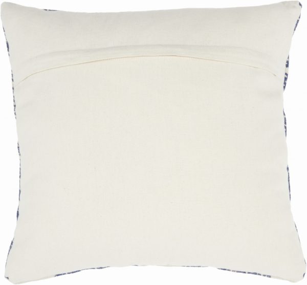 Navy Blue and Ivory Triangles Throw Pillow - Image 2