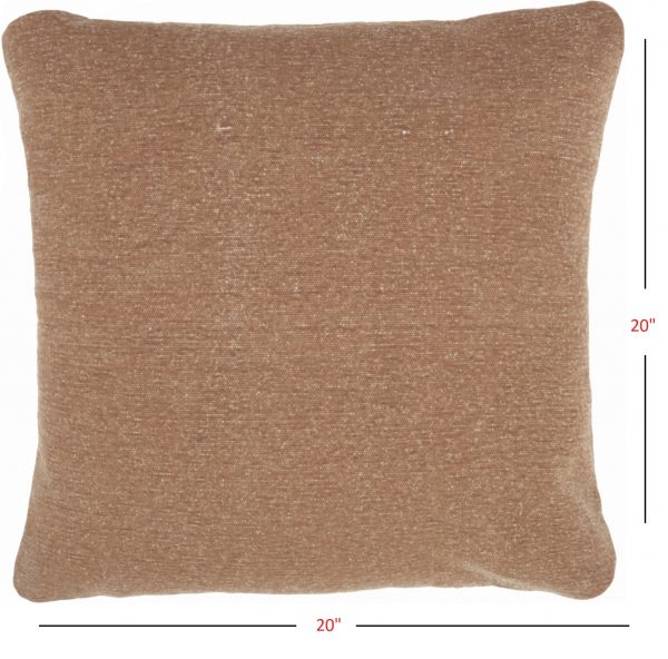 Solid Clay Distressed Throw Pillow - Image 4