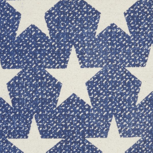 Navy Blue and Ivory Stars Throw Pillow - Image 4