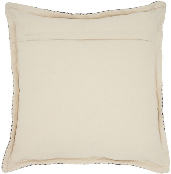 Indigo and Ivory Waves Throw Pillow - Image 2