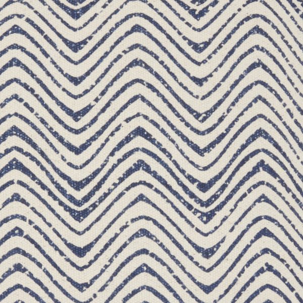 Indigo and Ivory Waves Throw Pillow - Image 4