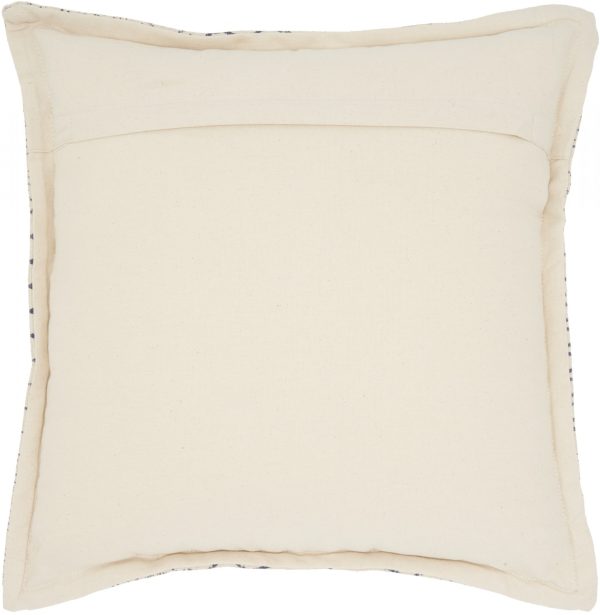 Indigo and Ivory Geometric Throw Pillow - Image 2