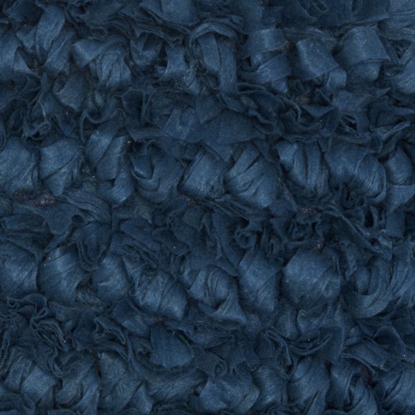 Loose Luscious Shag Dark Blue Throw Pillow - Image 4