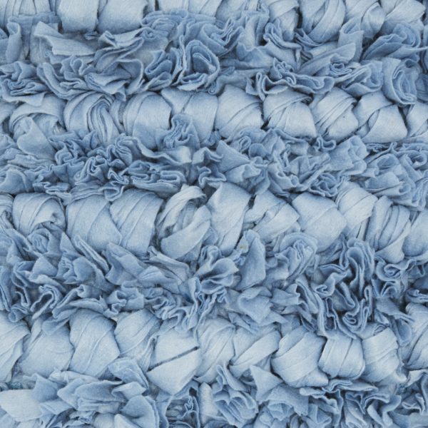 Loose Luscious Shag Light Blue Throw Pillow - Image 4
