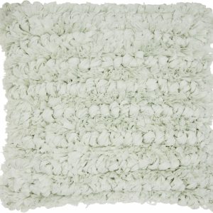 Loose Luscious Shag Pale Green Throw Pillow