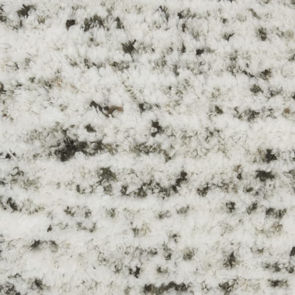 Soft Shaggy Gray and White Spotted Throw Pillow - Image 4