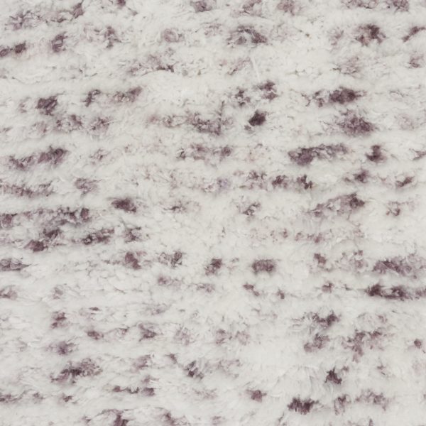Soft Shaggy Purple and White Spotted Throw Pillow - Image 4