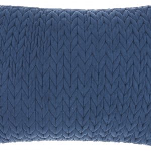 Blue Chunky Braid Lumbar Pillow