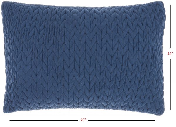 Blue Chunky Braid Lumbar Pillow - Image 5