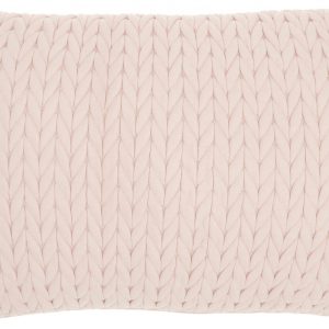 Blush Pink Chunky Braid Lumbar Pillow