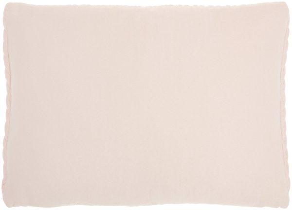 Blush Pink Chunky Braid Lumbar Pillow - Image 2