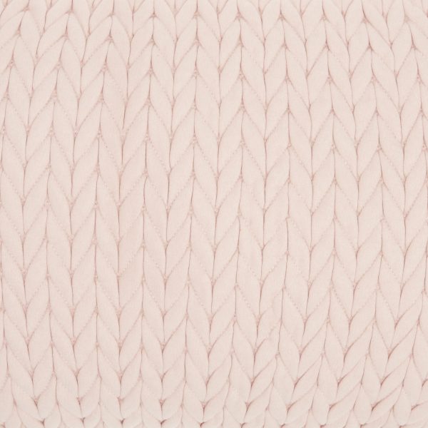 Blush Pink Chunky Braid Lumbar Pillow - Image 4
