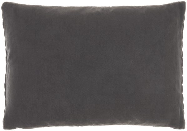 Charcoal Chunky Braid Lumbar Pillow - Image 2