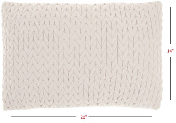 Ivory Chunky Braid Lumbar Pillow - Image 5