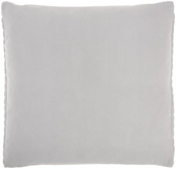 Light Gray Chunky Braid Throw Pillow - Image 2