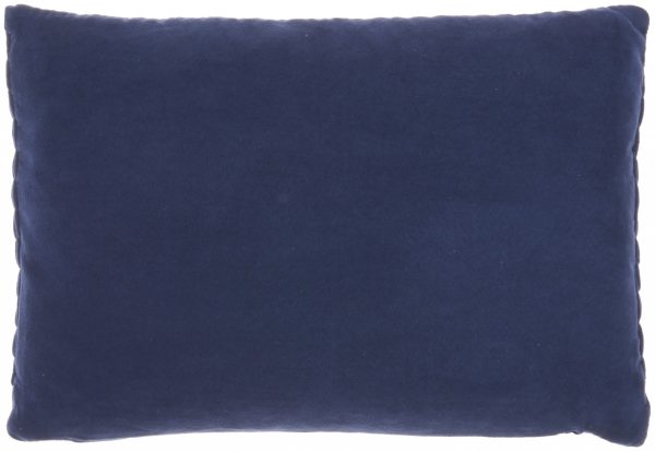 Navy Blue Chunky Braid Lumbar Pillow - Image 2
