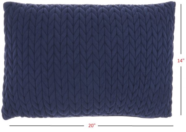 Navy Blue Chunky Braid Lumbar Pillow - Image 5