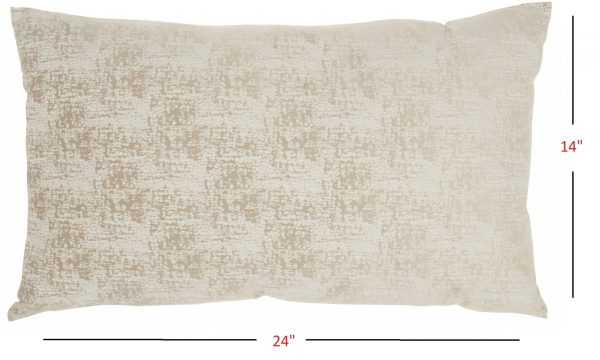 Beige Distressed Gradient Lumbar Pillow - Image 5