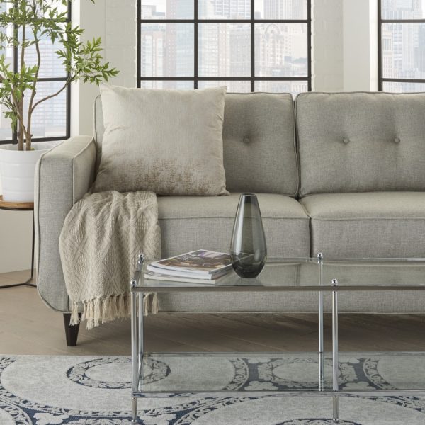 Beige Distressed Gradient Throw Pillow - Image 3