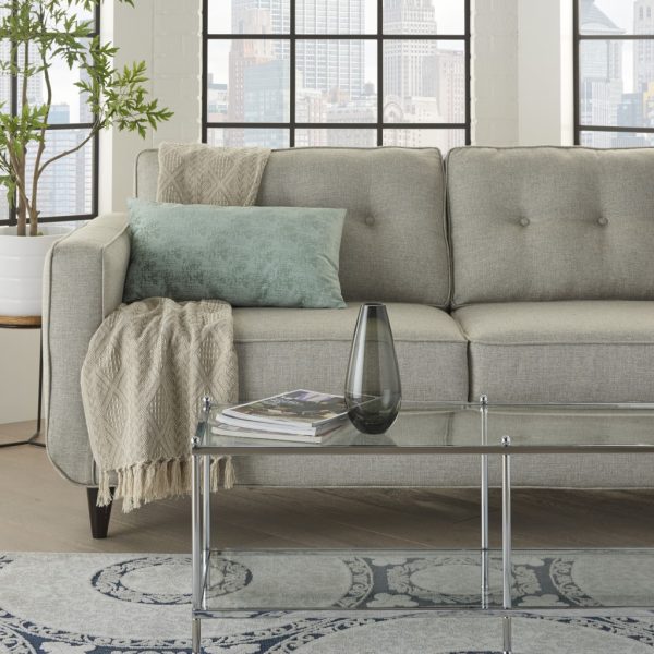 Pale Green Distressed Gradient Lumbar Pillow - Image 3