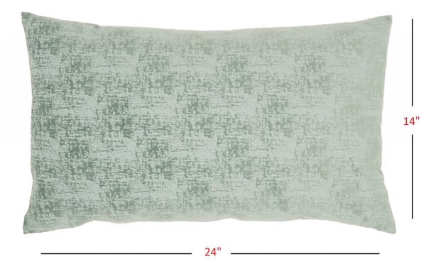 Pale Green Distressed Gradient Lumbar Pillow - Image 5