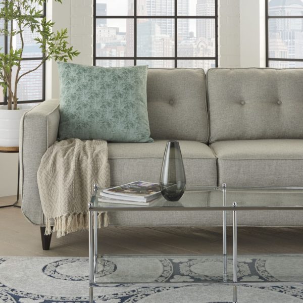 Pale Green Distressed Gradient Throw Pillow - Image 3