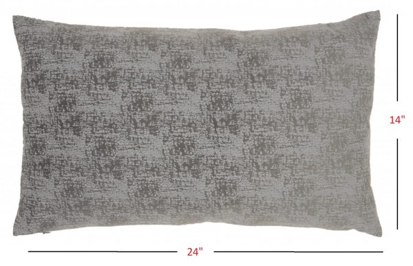 Slate Gray Distressed Gradient Lumbar Pillow - Image 5